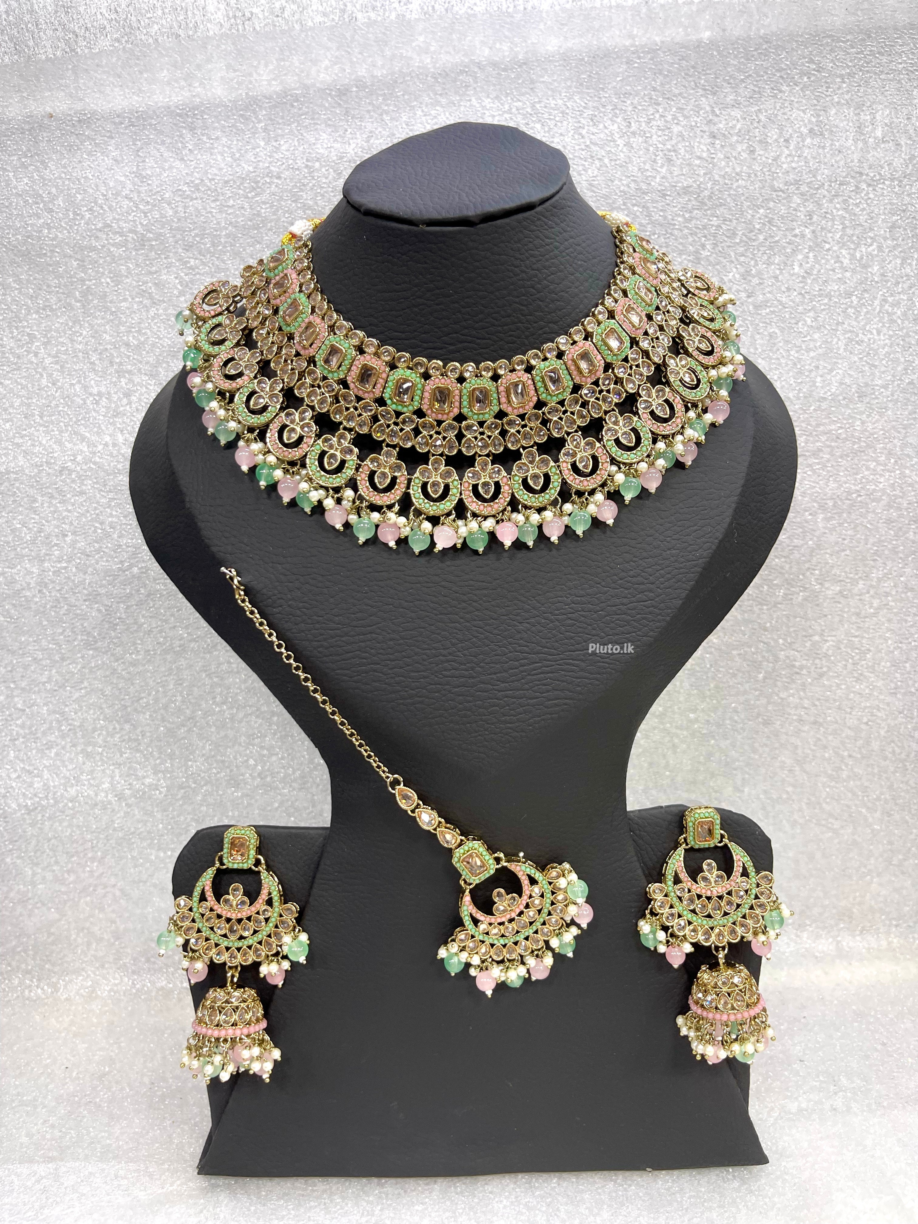 Pink & Pista Necklace