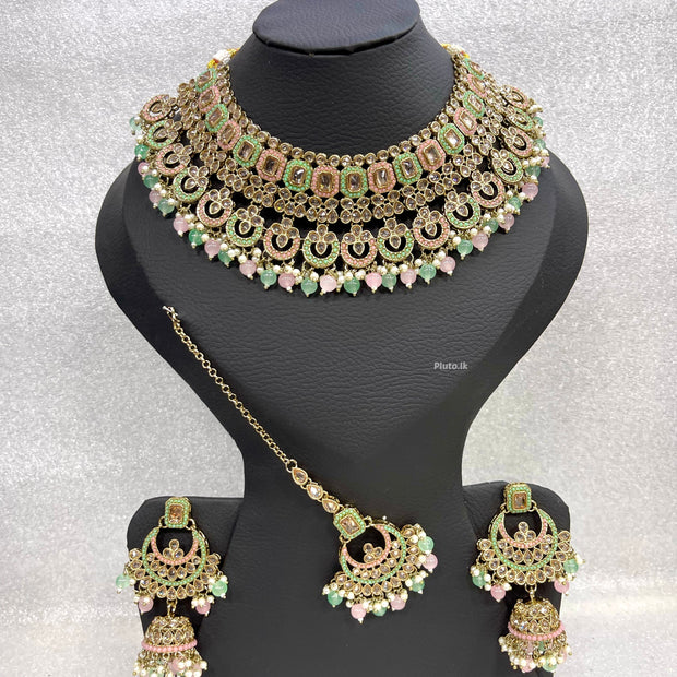 Pink & Pista Necklace