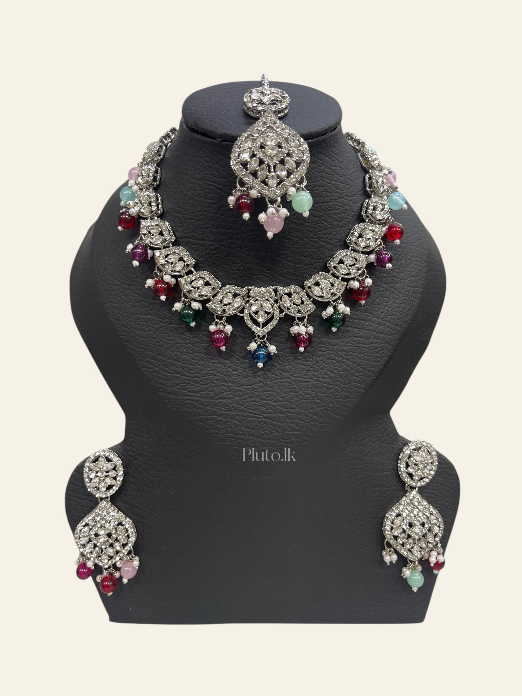 Silver Multi Colour Necklace