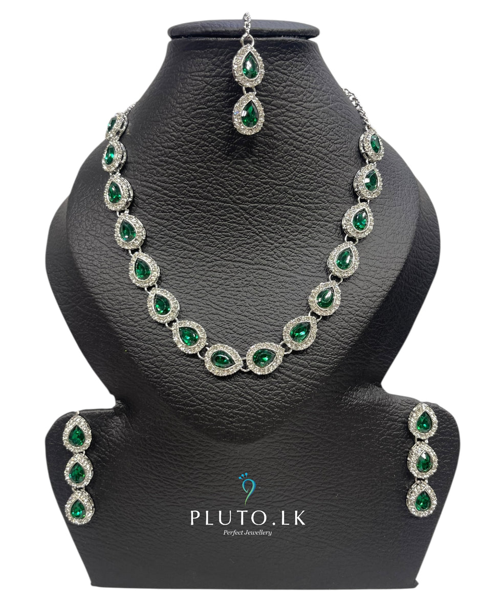 One line Silver Tear Drop