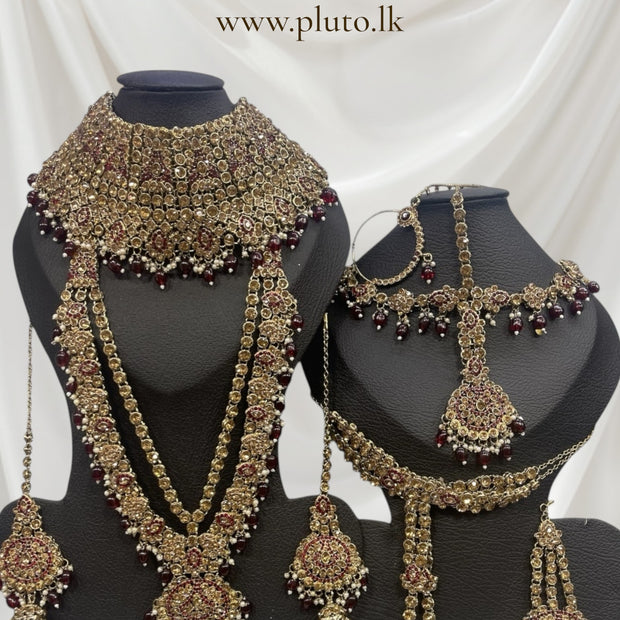 Maroon Bridal Set
