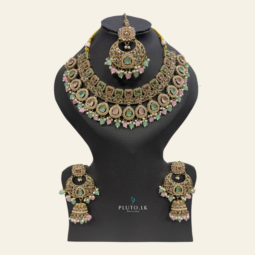 Pink & Pista Necklace