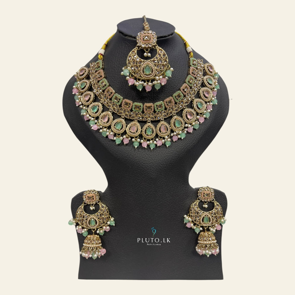 Pink & Pista Necklace