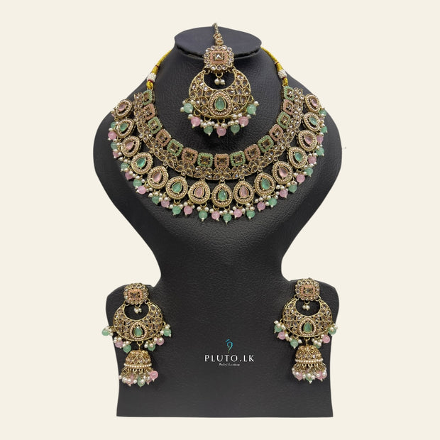 Pink & Pista Necklace