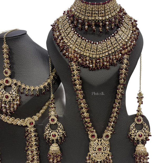 Maroon Bridal Set