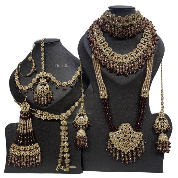 Maroon Bridal Set