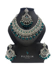 Silver Green Necklace
