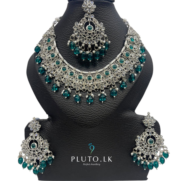 Silver Green Necklace